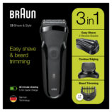 Braun Series 3 Shave&Style 300BT Elektrisch Scheerapparaat, Scheermes Voor Mannen, Zwart