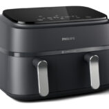 Philips 3000 series NA351/00 friteuse Dubbel 9 l Vrijstaand 2750 W Heteluchtfriteuse Grijs