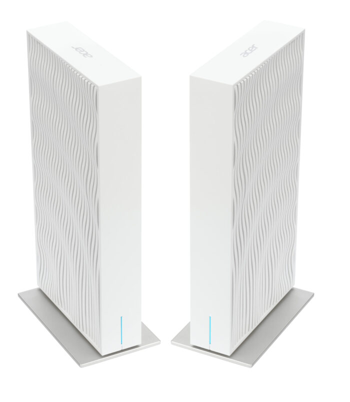 Acer Wave 7, wifi 7 Mesh Router, EU plug, dual pack draadloze router Gigabit Ethernet Dual-band (2.4GHz + 5GHz or 2.4GHz + 6GHz)