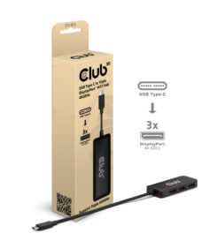 CLUB3D USB-C® to Triple DisplayPort™ MST Hub 4K60Hz