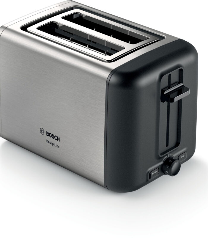 Bosch TAT3P420DE broodrooster 2 snede(n) 970 W Zwart, Zilver