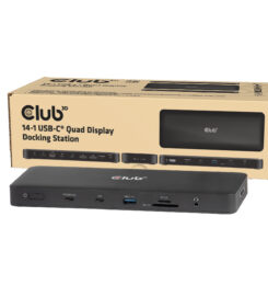 CLUB3D Club 3D 14-in-1 USB-C® Quad Display Dockingstation – 4 Schermen & 100W Snelladen