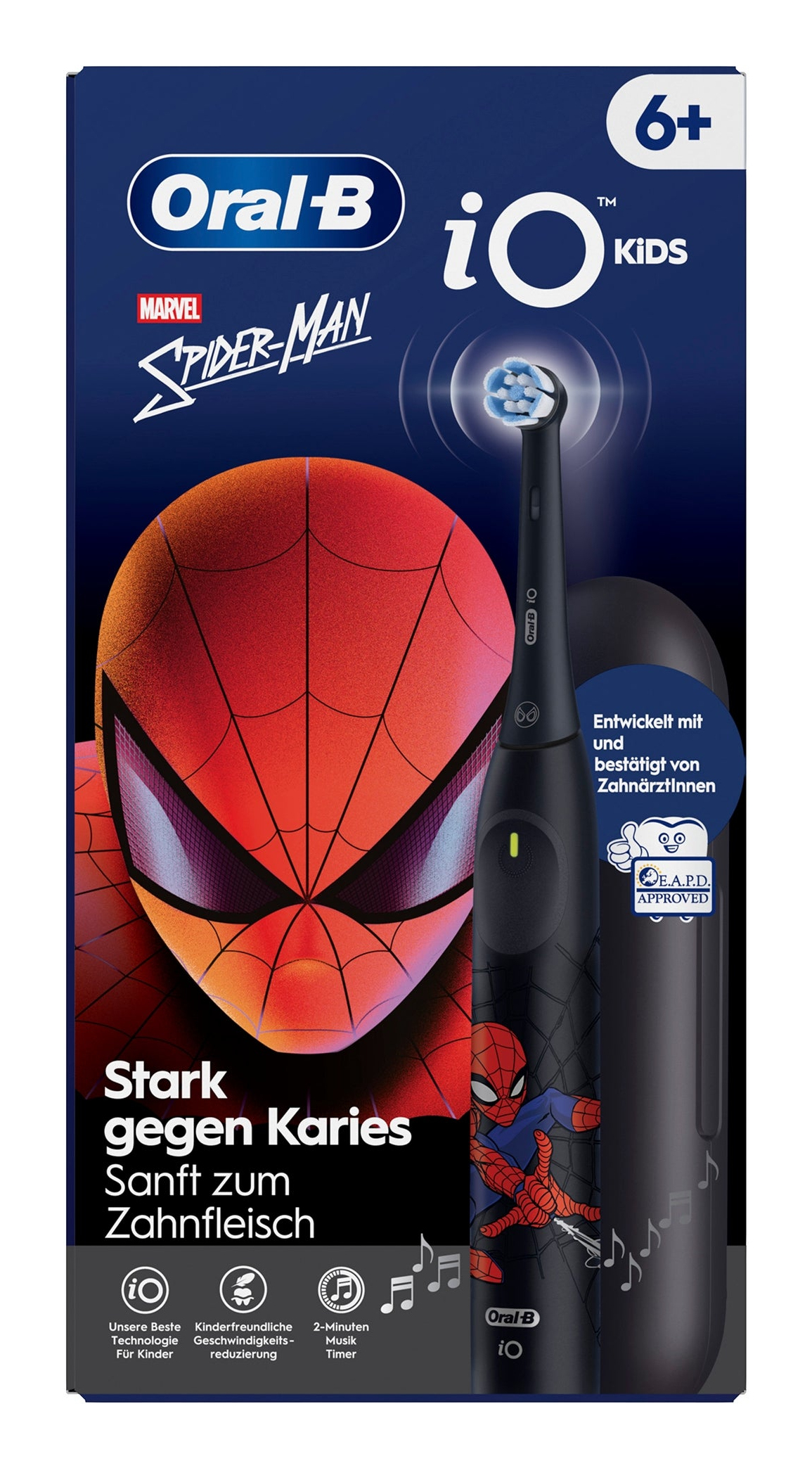 Oral-B iO Kids Spiderman Kind Roterende tandenborstel Zwart - Afbeelding 2