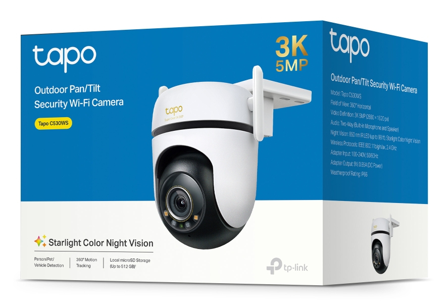 TP-Link TAPO C530WS bewakingscamera Torentje IP-beveiligingscamera Buiten 2880 x 1620 Pixels Muur - Afbeelding 6