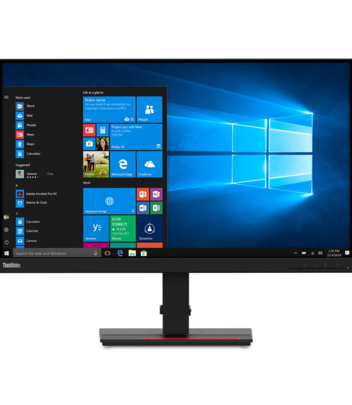 Lenovo ThinkVision T27q-20 computer monitor 68,6 cm (27") 2560 x 1440 Pixels Quad HD LCD Zwart