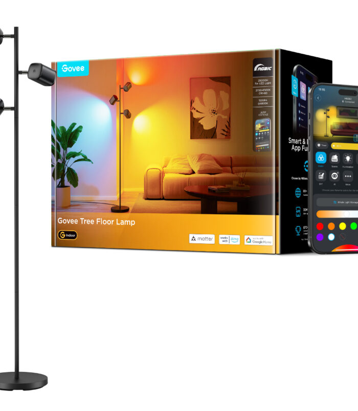 Govee Tree Floor Lamp Slimme vloerverlichting Wi-Fi/Bluetooth 72 W