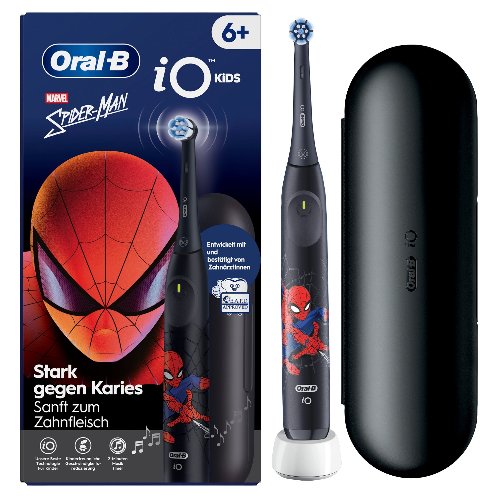 Oral-B iO Kids Spiderman Kind Roterende tandenborstel Zwart