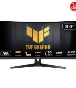 ASUS TUF Gaming VG34VQ3B computer monitor 86,4 cm (34") 3440 x 1440 Pixels UltraWide Quad HD LED Zwart