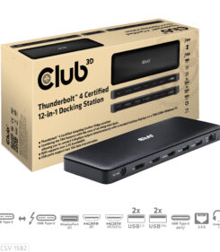 CLUB3D Thunderbolt™ 4 Certified 12-in-1 Docking Station