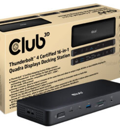 CLUB3D Thunderbolt 4 16-in-1 Quadra(4) Displays Dockingstation