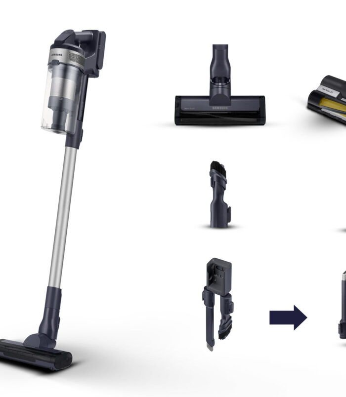 Samsung VS15A60AGR5 Steelstofzuiger Batterij/Accu Droog Zakloos 0,8 l 410 W Zwart, Zilver