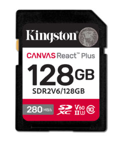 Kingston Technology 128GB Canvas React Plus SDXC UHS-II 280R/100W U3 V60 voor Full HD/4K