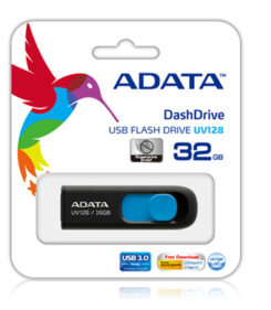 ADATA DashDrive UV128 128GB USB flash drive USB Type-A 3.2 Gen 1 (3.1 Gen 1) Zwart, Blauw