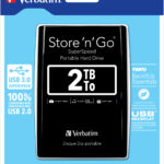 Verbatim Draagbare vaste Store 'n' Go-schijf met USB 3.0 van 2 TB Black