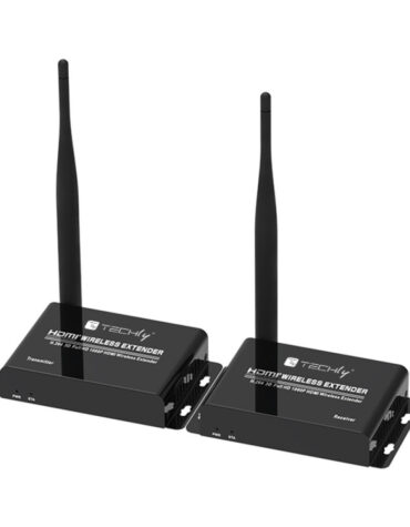Techly IDATA HDMI-WL55 audio/video extender AV-zender & ontvanger Zwart