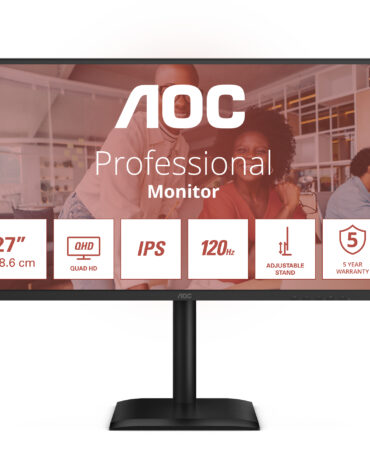 AOC E4 Q27E4U computer monitor 68,6 cm (27") 2560 x 1440 Pixels Quad HD LED Zwart
