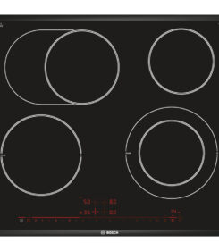 Bosch Serie 8 PKN675DP1D kookplaat Zwart, Roestvrijstaal Ingebouwd Keramisch 4 zone(s)