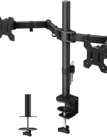 Techly ICA-LCD 382-D flat panel bureau steun 68,6 cm (27") Zwart