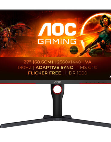 AOC G3 Q27G3XMN/BK computer monitor 68,6 cm (27") 2560 x 1440 Pixels 2K Ultra HD LED Zwart, Rood