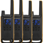 Motorola Talkabout T82 Extreme Quad Pack twee-weg radio 16 kanalen Zwart, Oranje