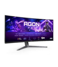 AOC AGON PRO AG346UCD computer monitor 86,4 cm (34") 3440 x 1440 Pixels Wide Quad HD QD-OLED Zwart, Grijs