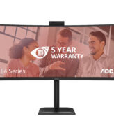 AOC E4 CU34E4CW computer monitor 86,4 cm (34") 3440 x 1440 Pixels UltraWide Quad HD LED Zwart