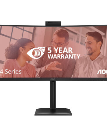 AOC E4 CU34E4CW computer monitor 86,4 cm (34") 3440 x 1440 Pixels UltraWide Quad HD LED Zwart