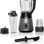 Bosch Serie 4 MMB6177S blender 1,5 l Blender voor op aanrecht 1200 W Zwart, Zilver