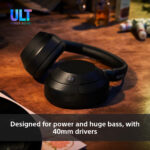 Sony WHULT900NB hoofdtelefoon/headset Bedraad en draadloos Hoofdband Oproepen/muziek Bluetooth Zwart
