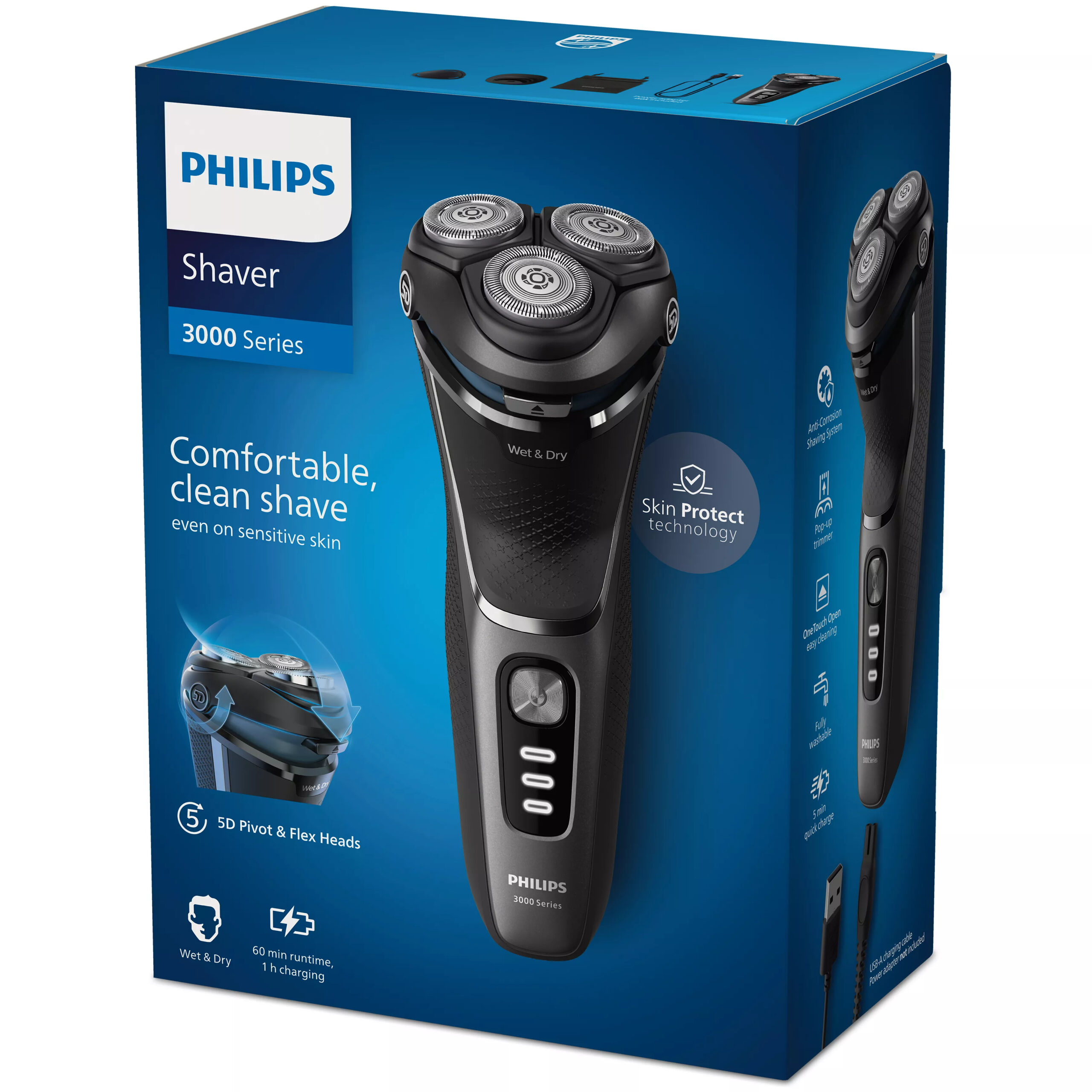 Philips Shaver 3000 Series S3343/13 Elektrisch scheerapparaat voor nat en droog scheren - Afbeelding 2