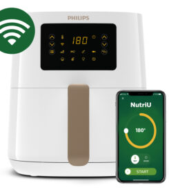 Philips 5000 series HD9255/30 friteuse Enkel 4,1 l Vrijstaand 1400 W Heteluchtfriteuse Goud, Wit