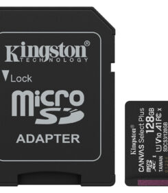 Kingston Technology 128GB microSDXC Canvas Select Plus Gen3 150MB/s A1 kaart + adapter