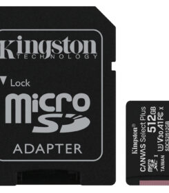 Kingston Technology Canvas Select 512GB micSDXC Plus 100R A1 C10 kaart + ADP