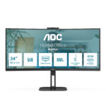 AOC V5 CU34V5CW computer monitor 86,4 cm (34") 3440 x 1440 Pixels Wide Quad HD LED Zwart