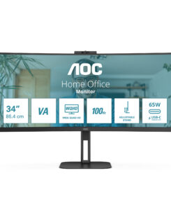 AOC V5 CU34V5CW computer monitor 86,4 cm (34") 3440 x 1440 Pixels Wide Quad HD LED Zwart