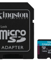 Kingston Technology 256GB microSDXC Canvas Go! Plus Gen4 200MB/s A2 U3 V30 kaart + adapter
