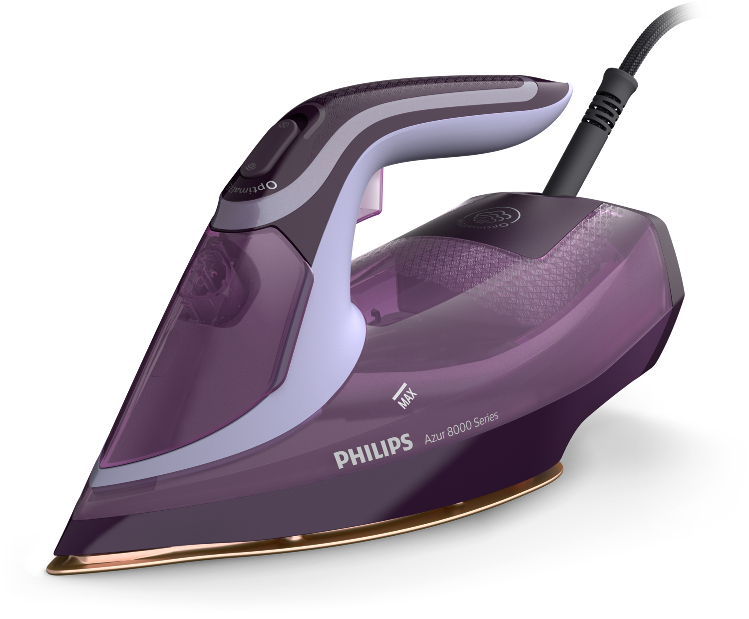 Philips 8000 series DST8021/30 strijkijzer Stoomstrijkijzer SteamGlide Elite-zoolplaat 3000 W Violet