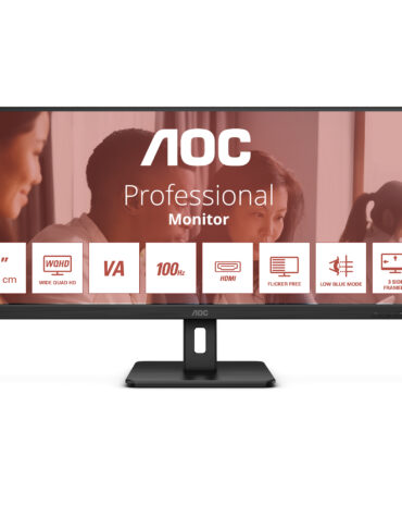 AOC U34E2M computer monitor 86,4 cm (34") 3440 x 1440 Pixels Wide Quad HD Zwart