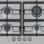 Bosch Serie 4 PGH6B5K90 kookplaat Roestvrijstaal Ingebouwd 60 cm Gaskookplaat 4 zone(s)
