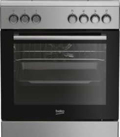 Beko FBE62130GXDN fornuis Vrijstaand fornuis Electrisch Gaskookplaat Zwart