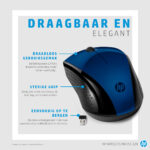 HP draadloze muis 220 (lumiereblauw)