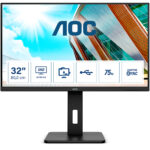 AOC P2 U32P2 computer monitor 80 cm (31.5") 3840 x 2160 Pixels 4K Ultra HD LED Zwart