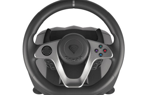 GENESIS Seaborg 400 Zwart, Zilver USB Stuurwiel + pedalen Nintendo Switch, PC, PlayStation 4, Playstation 3, Xbox 360, Xbox One, Xbox One S, Xbox One X