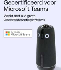 Owl Labs Meeting Owl 4+ - 360°, 4K slimme camera, microfoon en luidspreker (automatische luidsprekerfocus, smart zooming en noise equalizing)