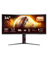 AOC G4 CU34G4 computer monitor 86,4 cm (34") 3440 x 1440 Pixels Wide Quad HD LED Zwart, Rood