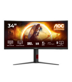 AOC G4 CU34G4 computer monitor 86,4 cm (34") 3440 x 1440 Pixels Wide Quad HD LED Zwart, Rood