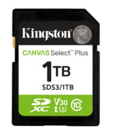 Kingston Technology 1TB SDXC Canvas Select Plus Gen3 150MB/s C10 UHS-I U3 V30