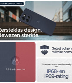Motorola moto g86 5G 16,9 cm (6.67") Dual SIM Android 15 USB Type-C 8 GB 256 GB 5200 mAh Donkerblauw