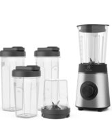 Electrolux E4CB1-6ST 1 l Blender voor op aanrecht 350 W Zwart, Roestvrijstaal, Transparant