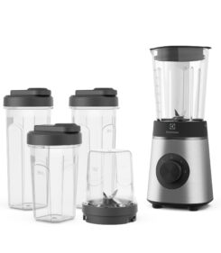 Electrolux E4CB1-6ST 1 l Blender voor op aanrecht 350 W Zwart, Roestvrijstaal, Transparant